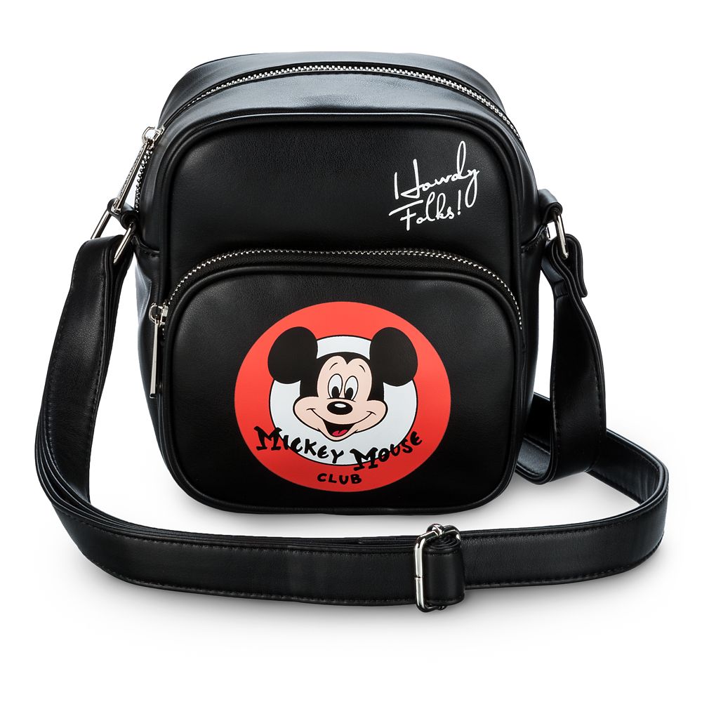 Mickey Double Zip Crossbody in Grey