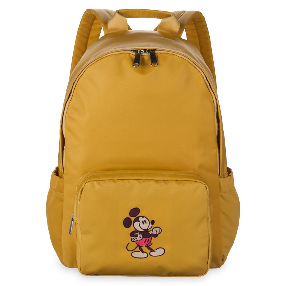 Mickey Mouse Genuine Mousewear Embroidered Backpack – Gold available online for purchase