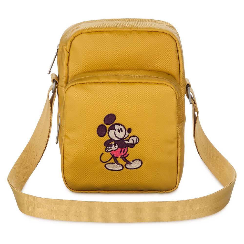 Mickey Mouse Genuine Mousewear Embroidered Crossbody Bag – Gold