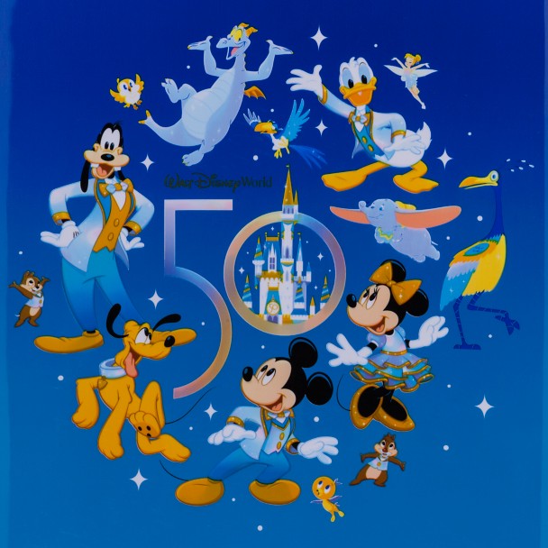 Walt Disney World 50th Anniversary Rolling Luggage – Large