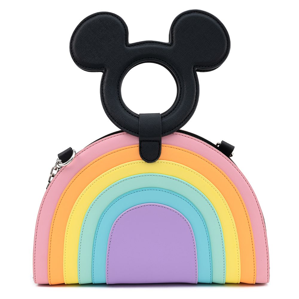 Mickey Mouse Pastel Rainbow Crossbody Bag by Loungefly