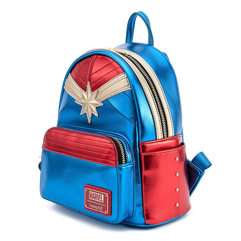 Marvel's Captain Marvel Metallic Mini Backpack by Loungefly
