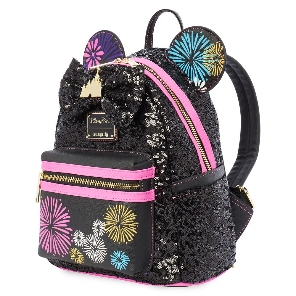 Minnie Mouse: The Main Attraction Loungefly Mini Backpack – Nighttime Fireworks & Castle Finale – Limited Release