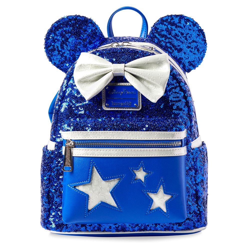 Minnie Mouse Sequined Loungefly Mini Backpack – Wishes Come True Blue