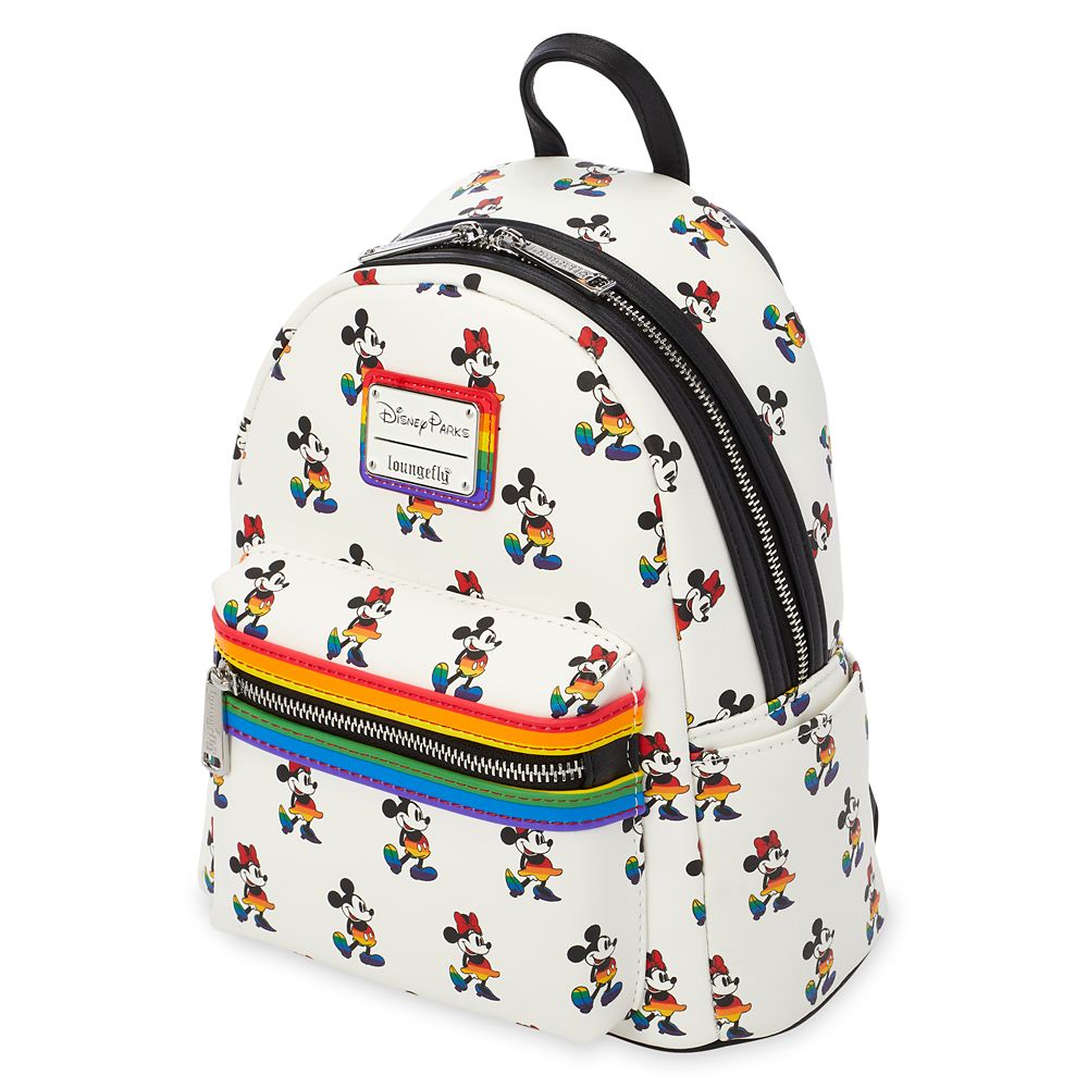 Mickey and Minnie Mouse Mini Loungefly Backpack – Rainbow Disney Collection