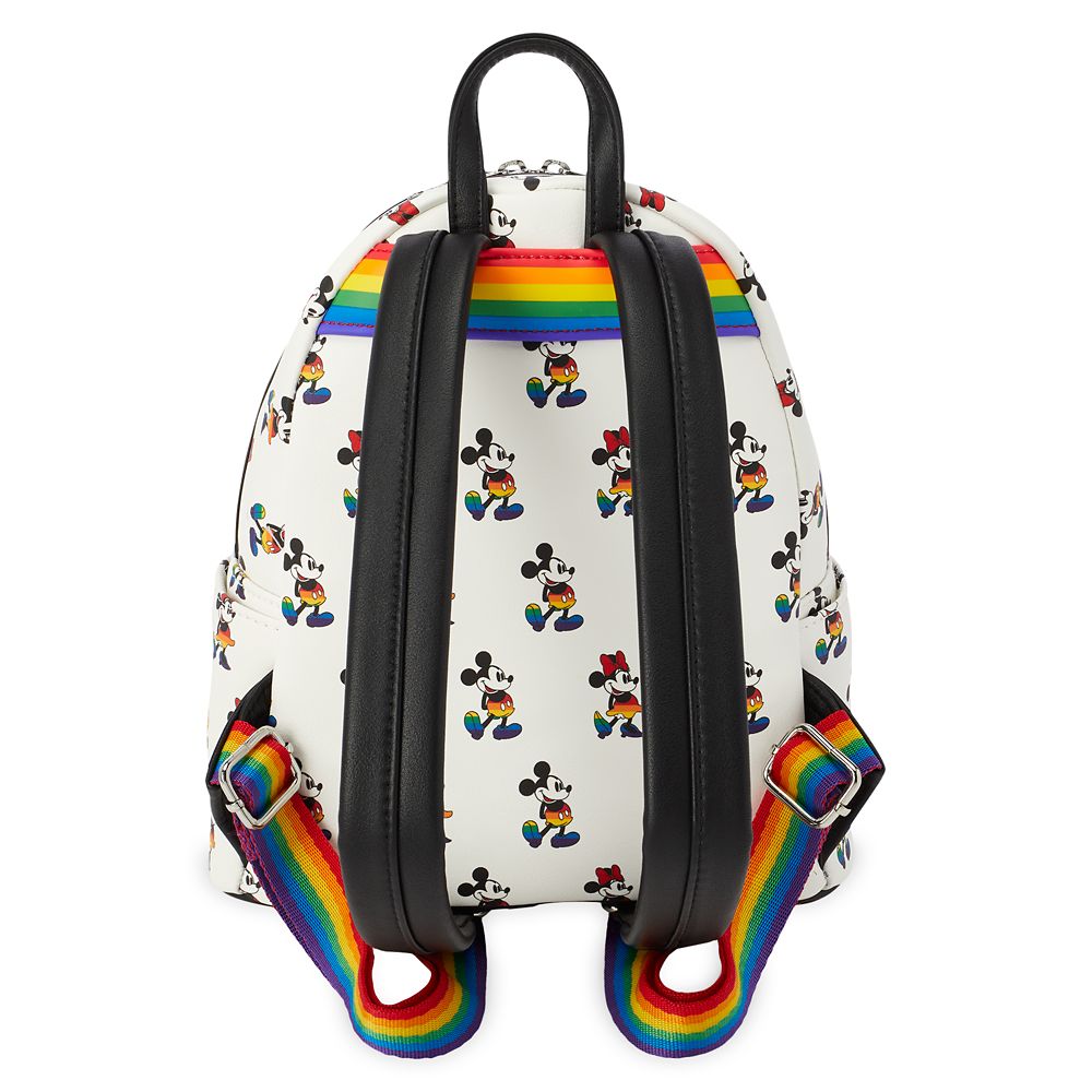 Mickey and Minnie Mouse Mini Loungefly Backpack – Rainbow Disney Collection