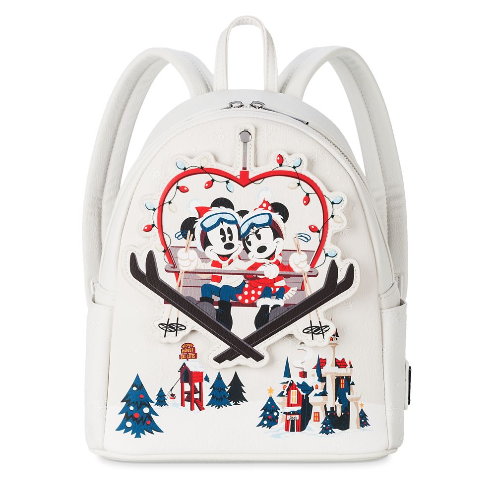 Mickey and Minnie Mouse Holiday Loungefly Mini Backpack