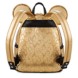Mickey Mouse Walt Disney World 50th Anniversary Genuine Leather Gold Loungefly Mini Backpack