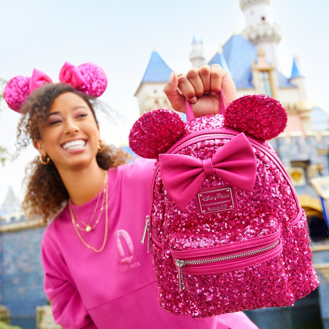 Loungefly Backpack Minnie Mouse Pink Bow 2 in 1 Official Mini Pink for sale online 