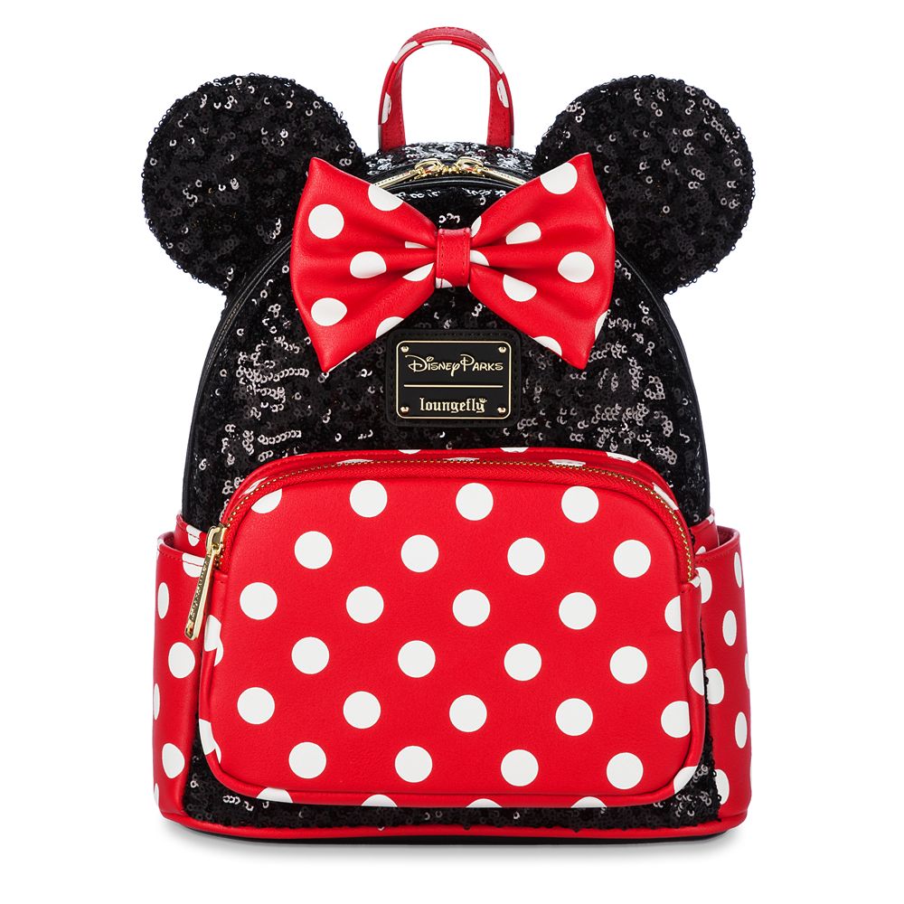 Loungefly Disney Backpack :Minnie Mouse Bow Ear Backpack,  Exclusive