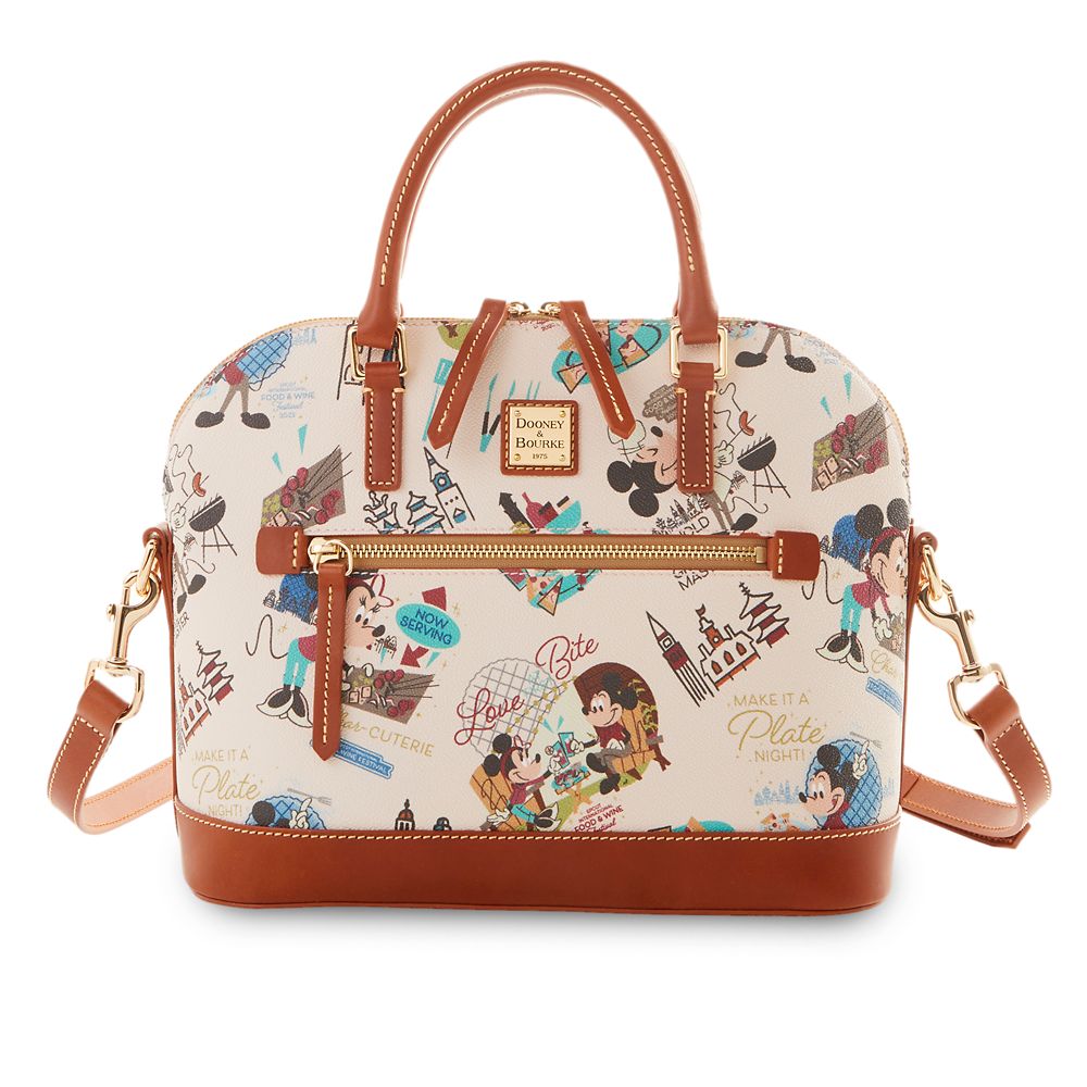 Mickey and Minnie Mouse Dooney & Bourke Satchel Bag – EPCOT International Food & Wine Festival 2022