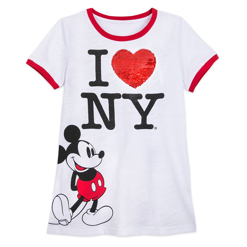 Mickey Mouse I ♥ New York Reversible Sequin T-Shirt for Women – New York City