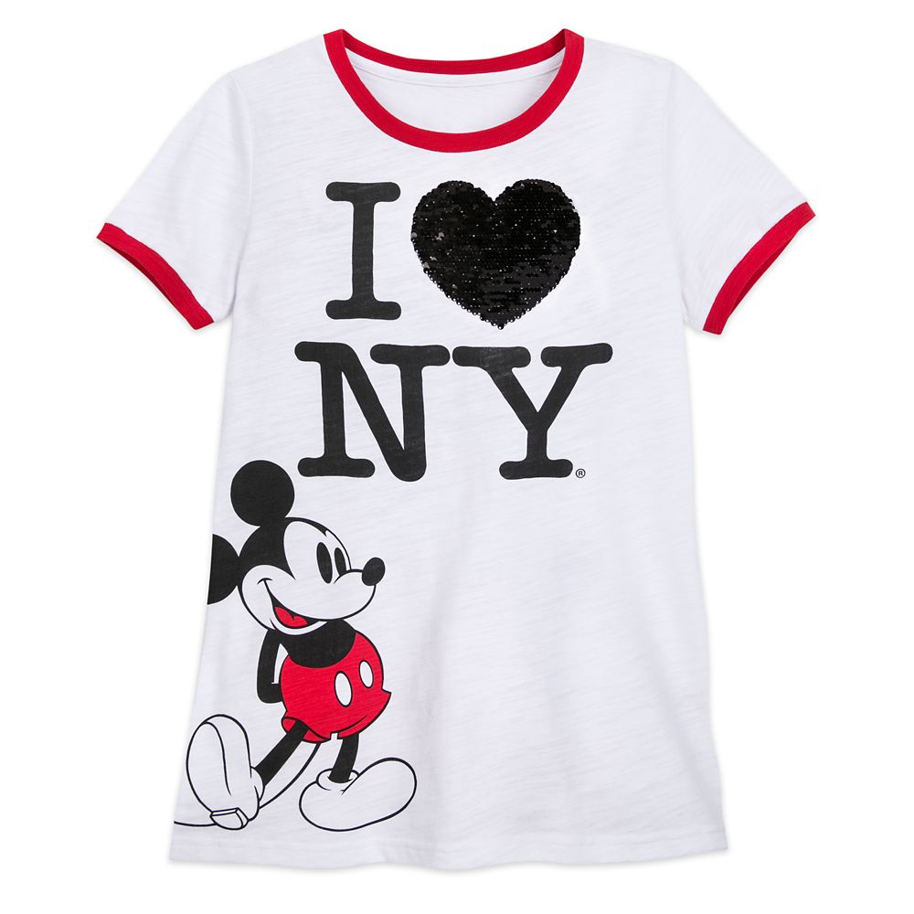 Mickey Mouse I ♥ New York Reversible Sequin T-Shirt for Women – New York City