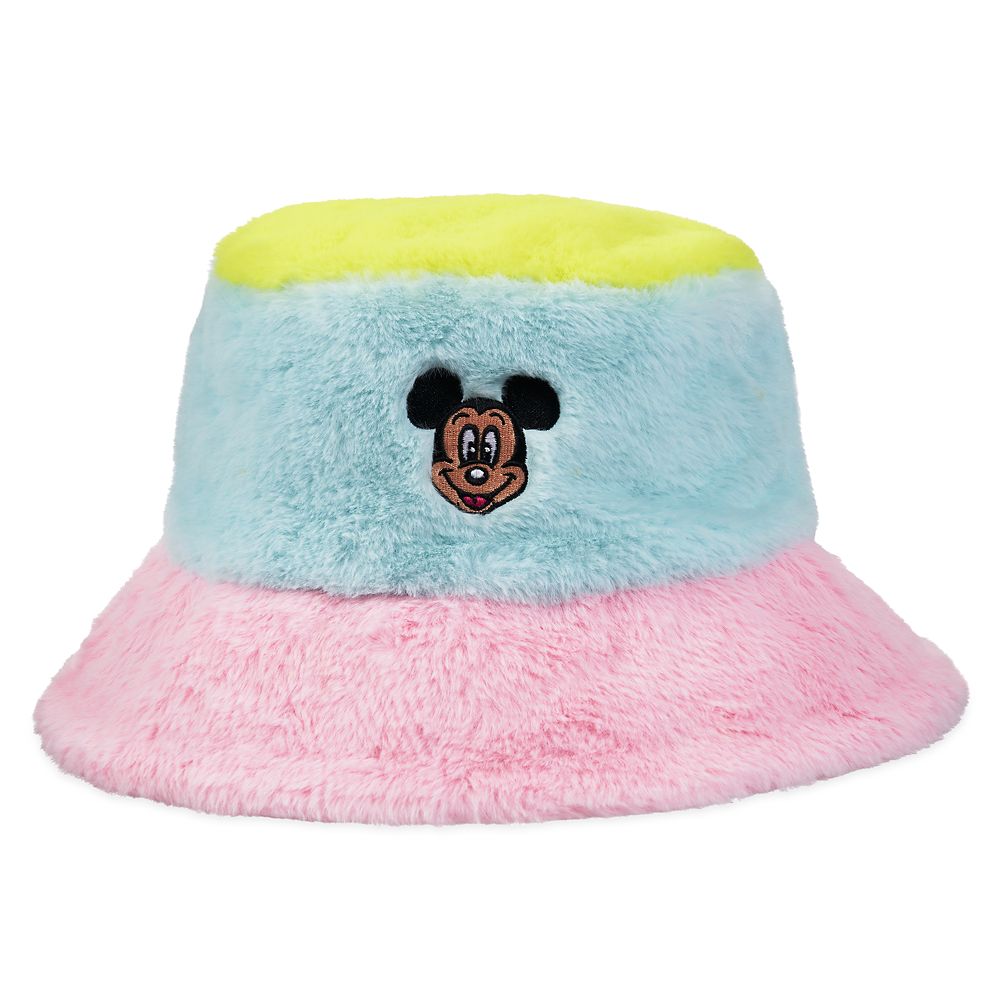 Mickey Mouse Fuzzy Color Block Bucket Hat is here now