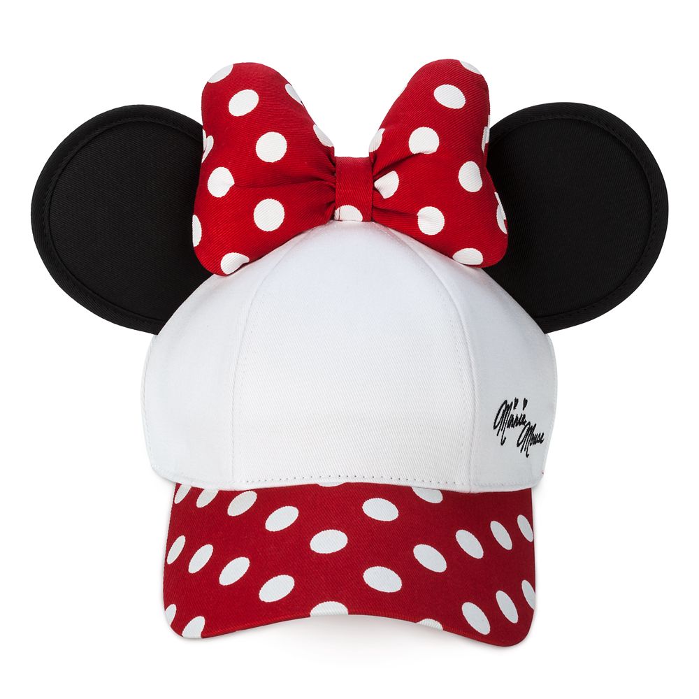 Disney Baseball Cap for Adults - Minnie Mouse Ears - Polka Dots