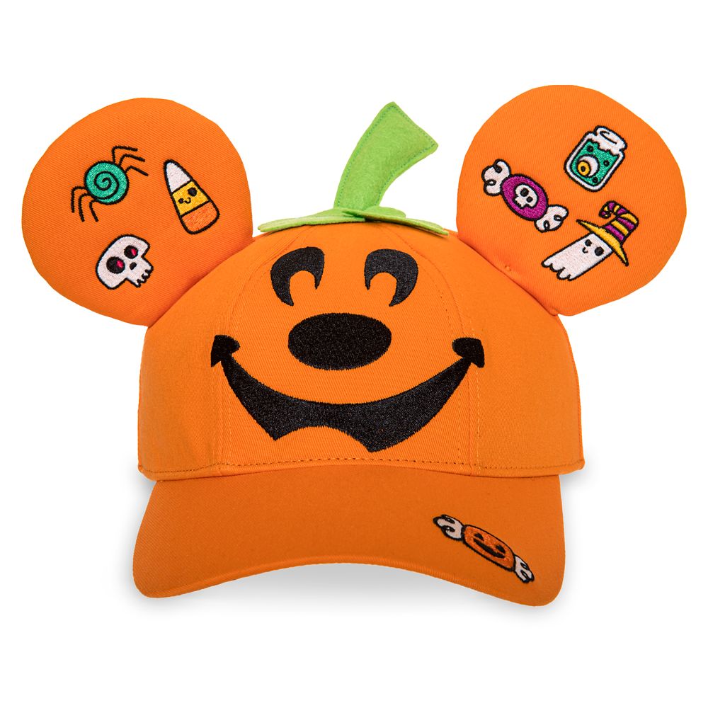 Mickey Mouse Ears Pumpkin Baseball Cap for Adults