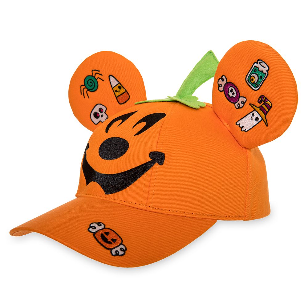 Mickey Mouse Ears Pumpkin Baseball Cap for Adults