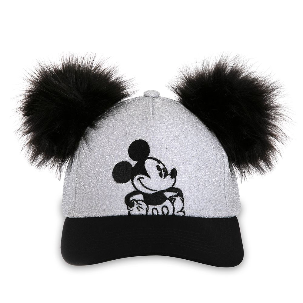 Mickey Mouse Grayscale Baseball Cap for Adults