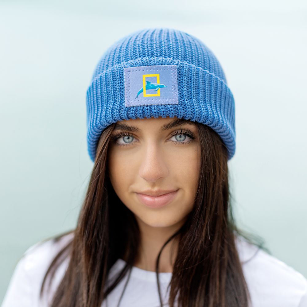 National Geographic Beanie for Adults by Love Your Melon – Light Blue