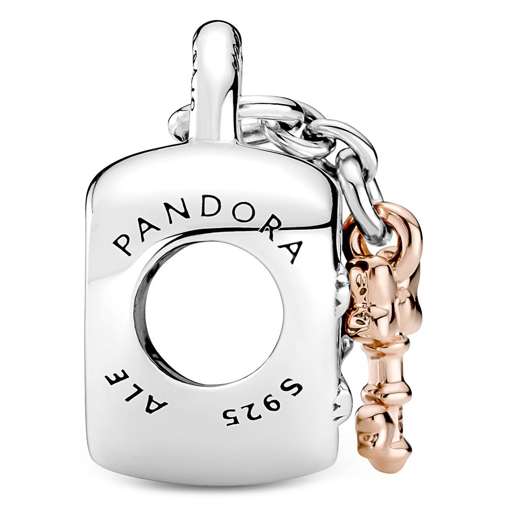 Mickey and Minnie Mouse Heart Padlock Charm by Pandora Jewelry