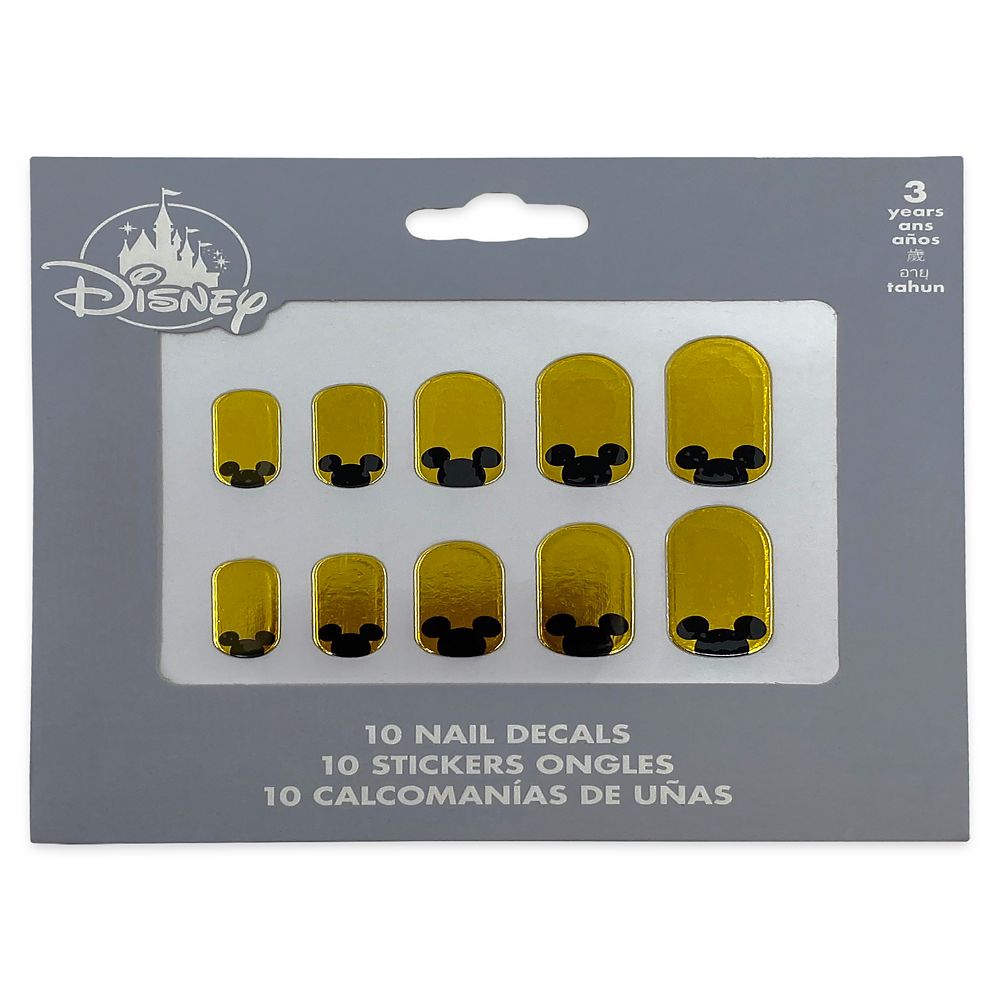Mickey Mouse Icon Gold Nail Decal Set