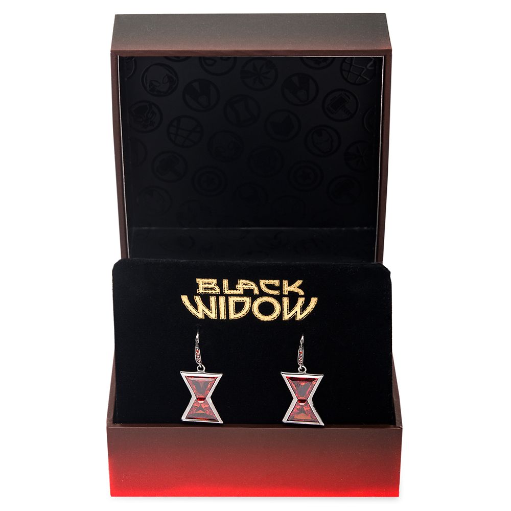 Black Widow Hourglass Dangle Earrings by RockLove