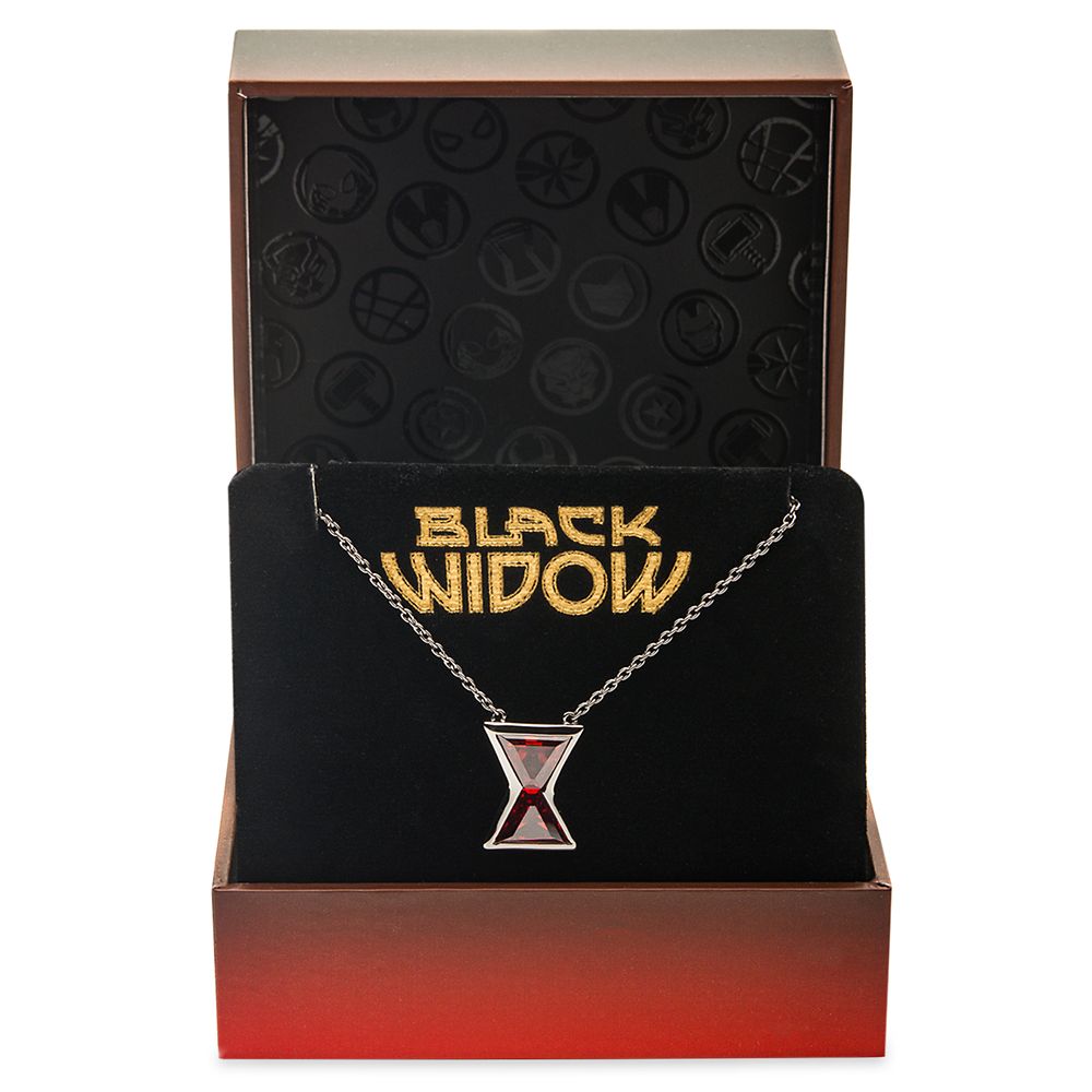 Black Widow Hourglass Pendant Necklace by RockLove