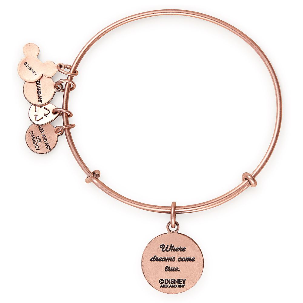 Fantasyland Castle ''Where Dreams Come True'' Bangle by Alex and Ani – Rose Gold