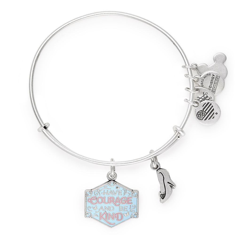 Cinderella ''Have Courage and Be Kind'' Bangle by Alex and Ani – Silver