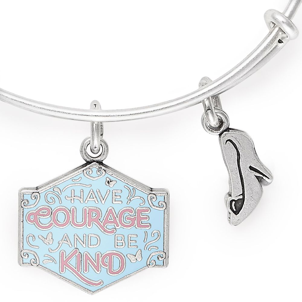 Cinderella ''Have Courage and Be Kind'' Bangle by Alex and Ani – Silver