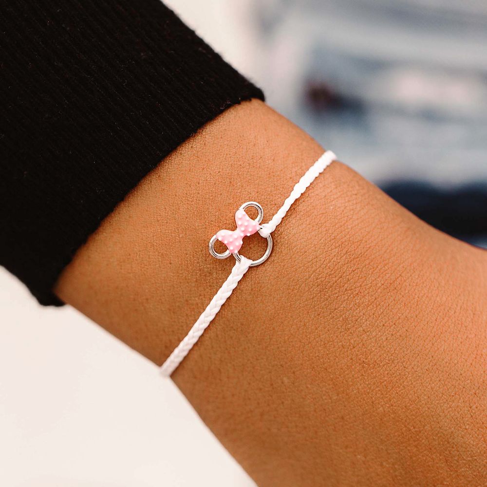 Minnie Mouse Icon Charm Bracelet by Pura Vida – White