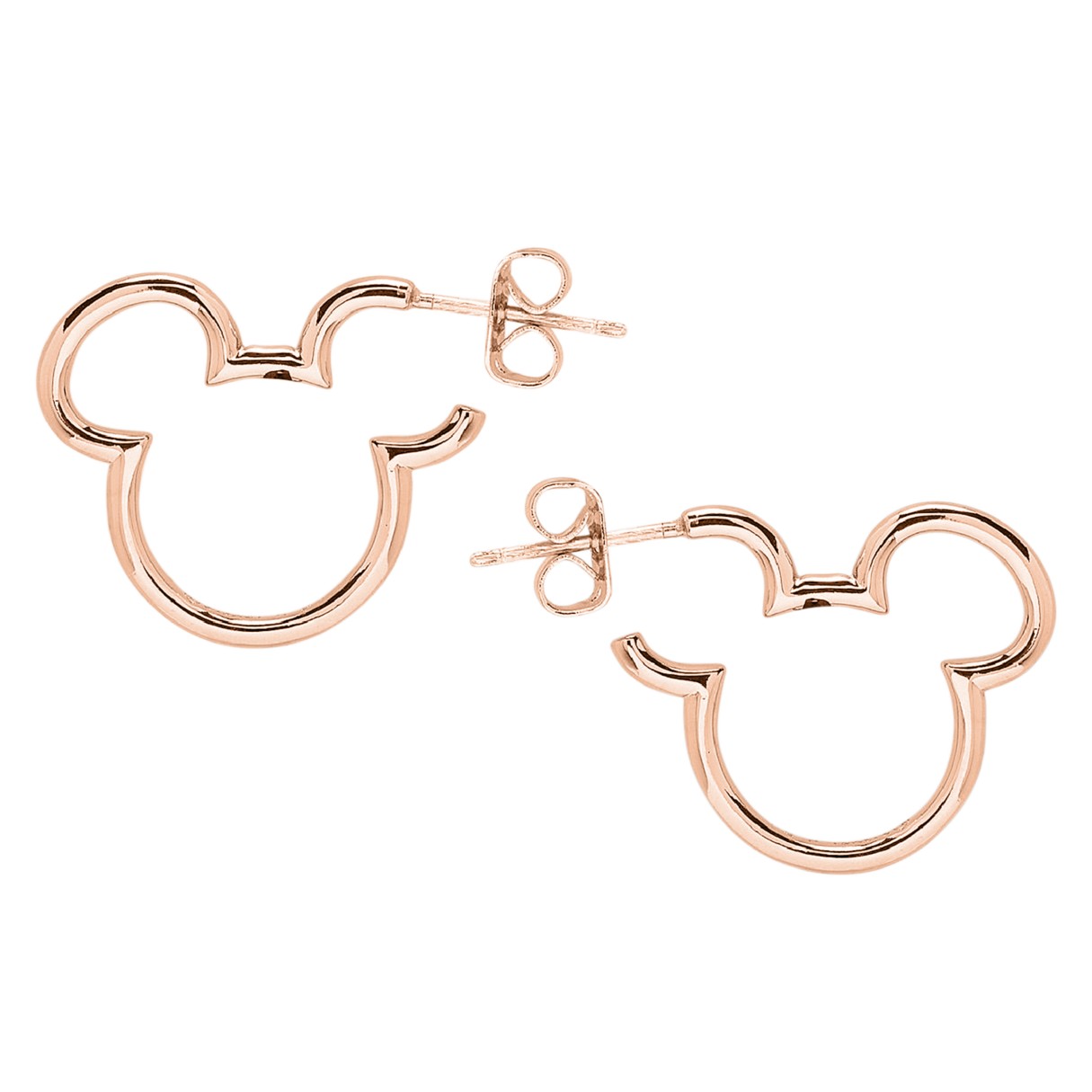 Mickey Mouse Icon Rose Gold Hoop Earrings by Pura Vida