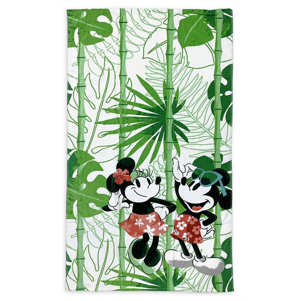 Mickey and Minnie Mouse Tropical Beach Towel