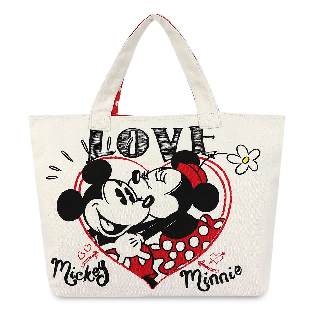 Mickey and Minnie Mouse ''Love'' Canvas Tote