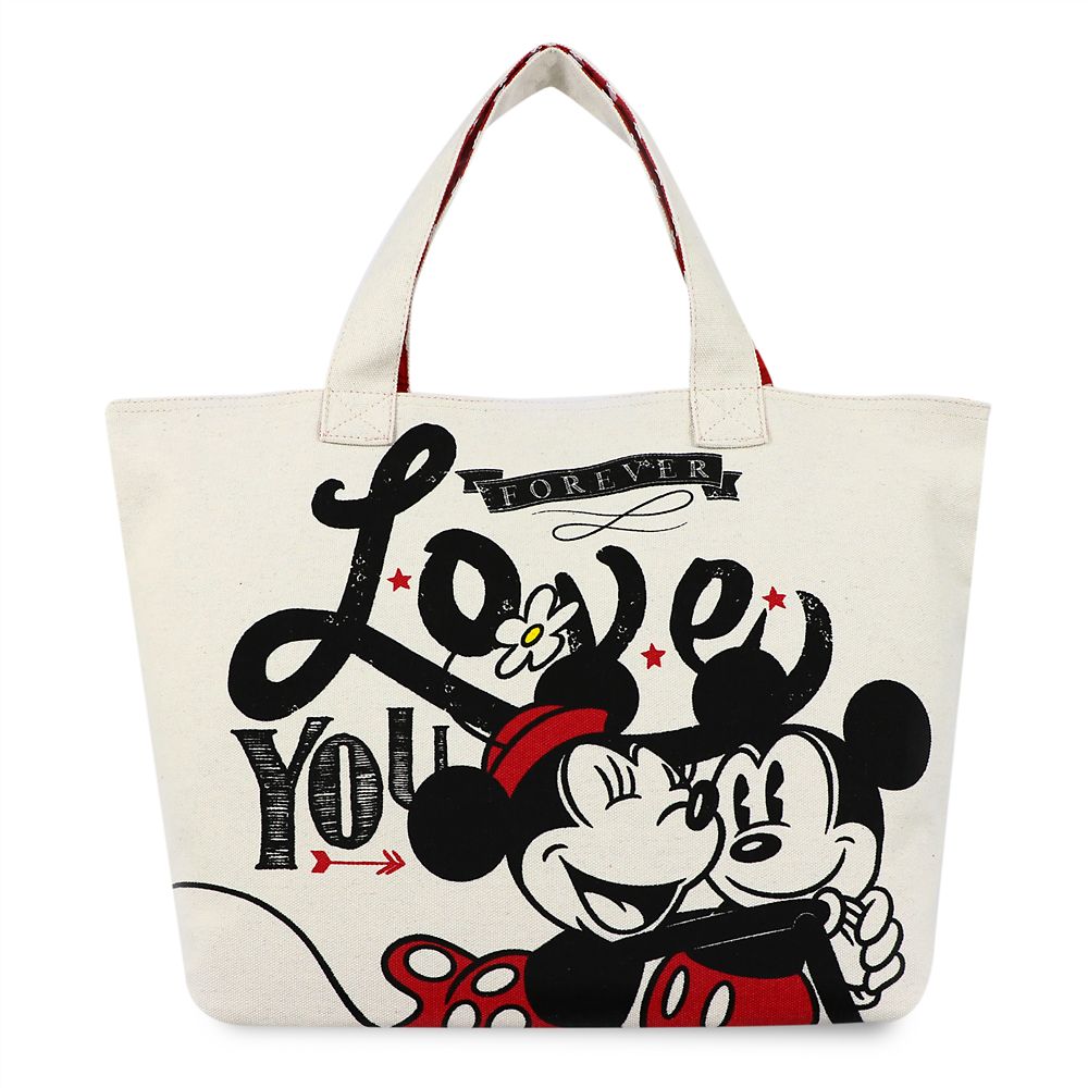 Mickey and Minnie Mouse ''Love'' Canvas Tote