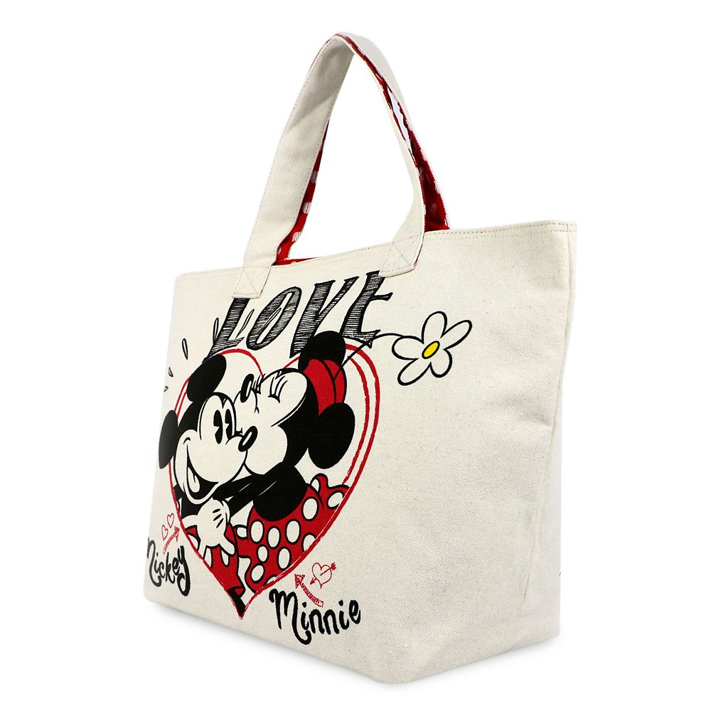 Mickey and Minnie Mouse ''Love'' Canvas Tote