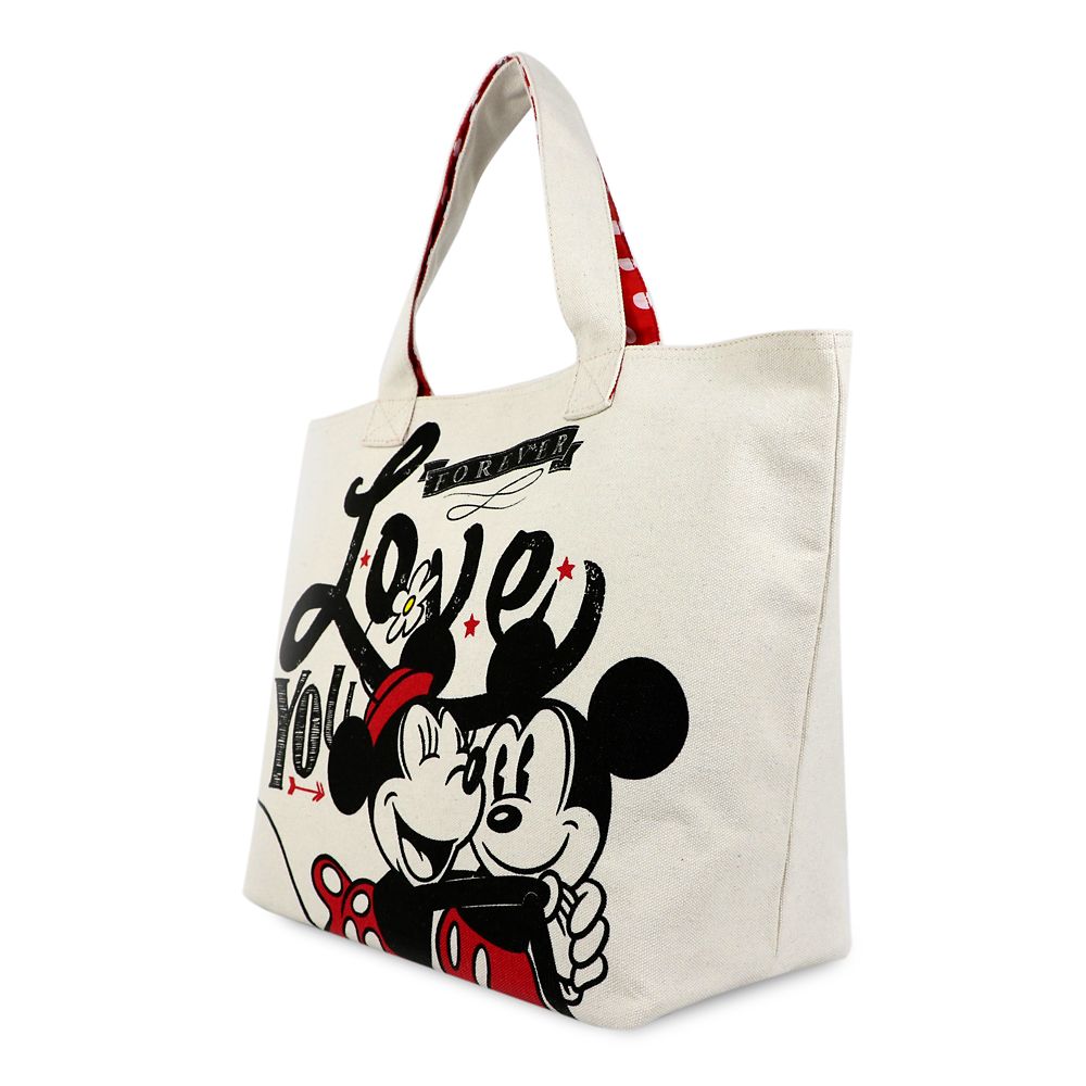 Mickey and Minnie Mouse ''Love'' Canvas Tote