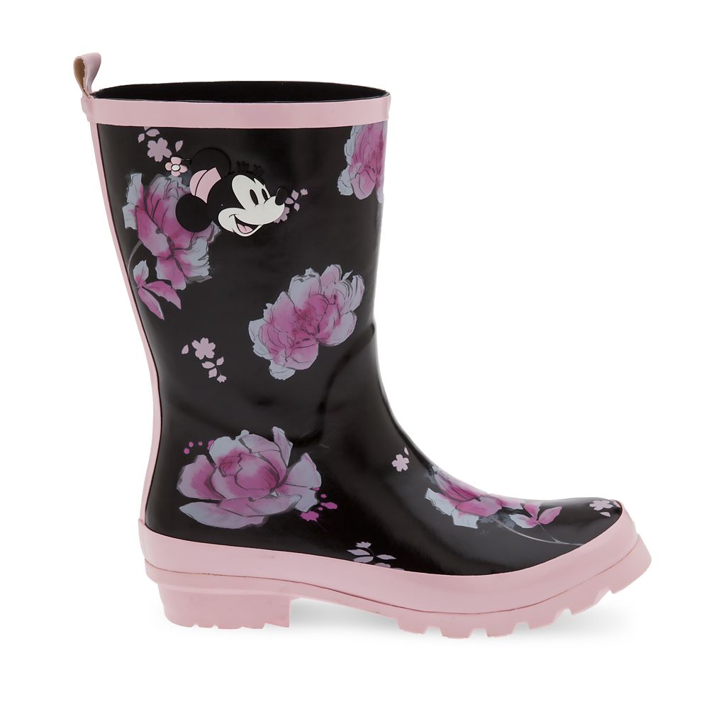 Minnie Mouse Floral Rain Boots for Women