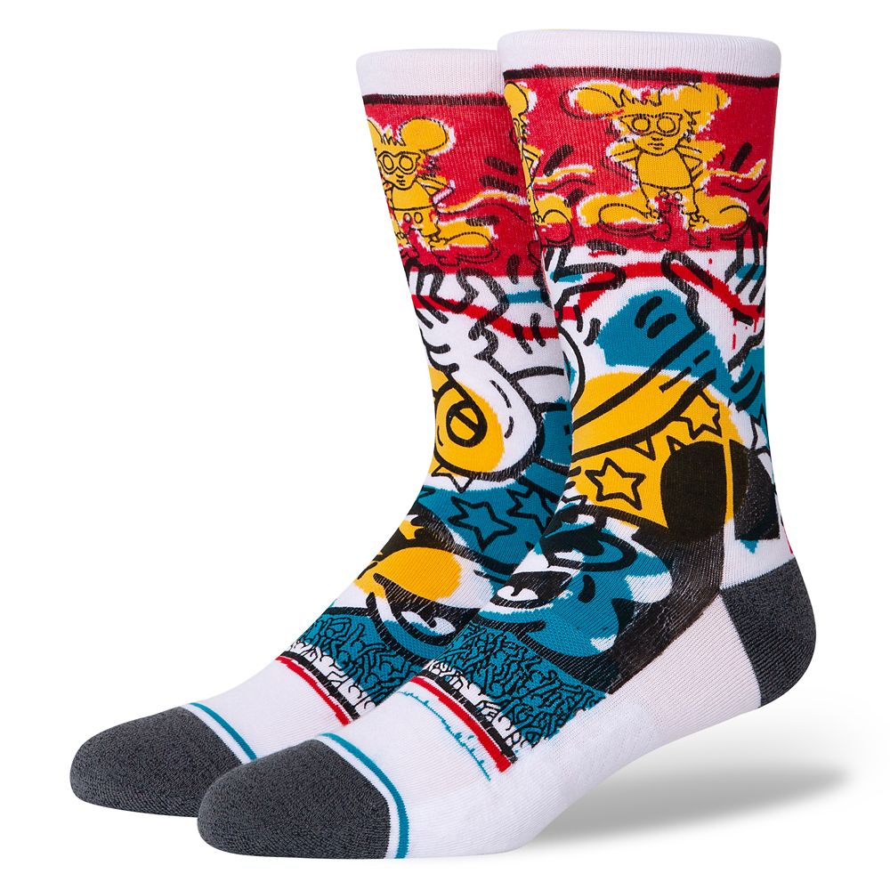 Mickey Mouse x Keith Haring Primary Socks for Adults by Stance Official shopDisney