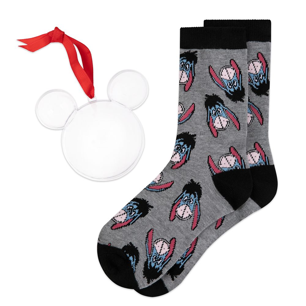 Eeyore Holiday Socks in Ornament for Adults