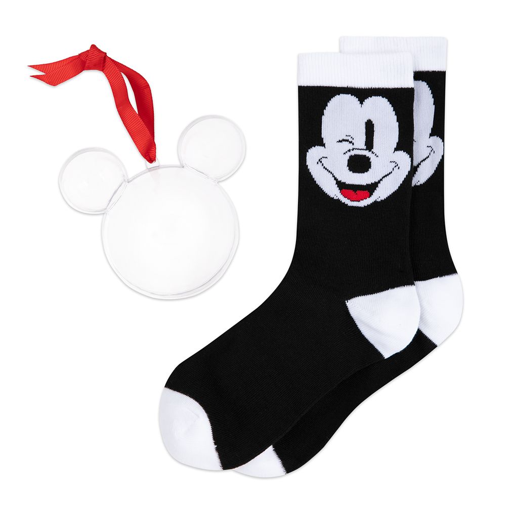 Mickey Mouse Winking Holiday Socks in Ornament for Adults now out for purchase