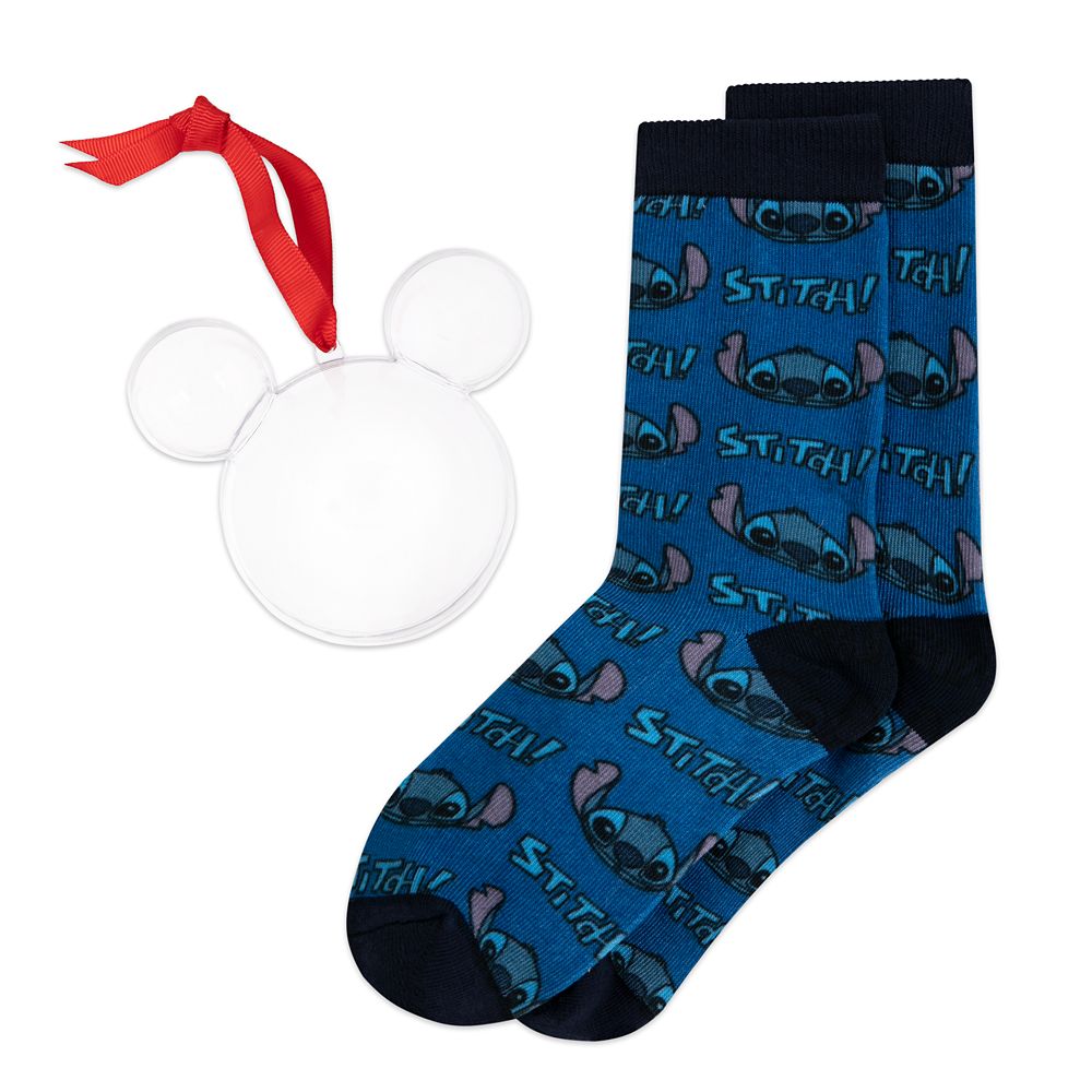 Stitch Holiday Socks in Ornament for Adults