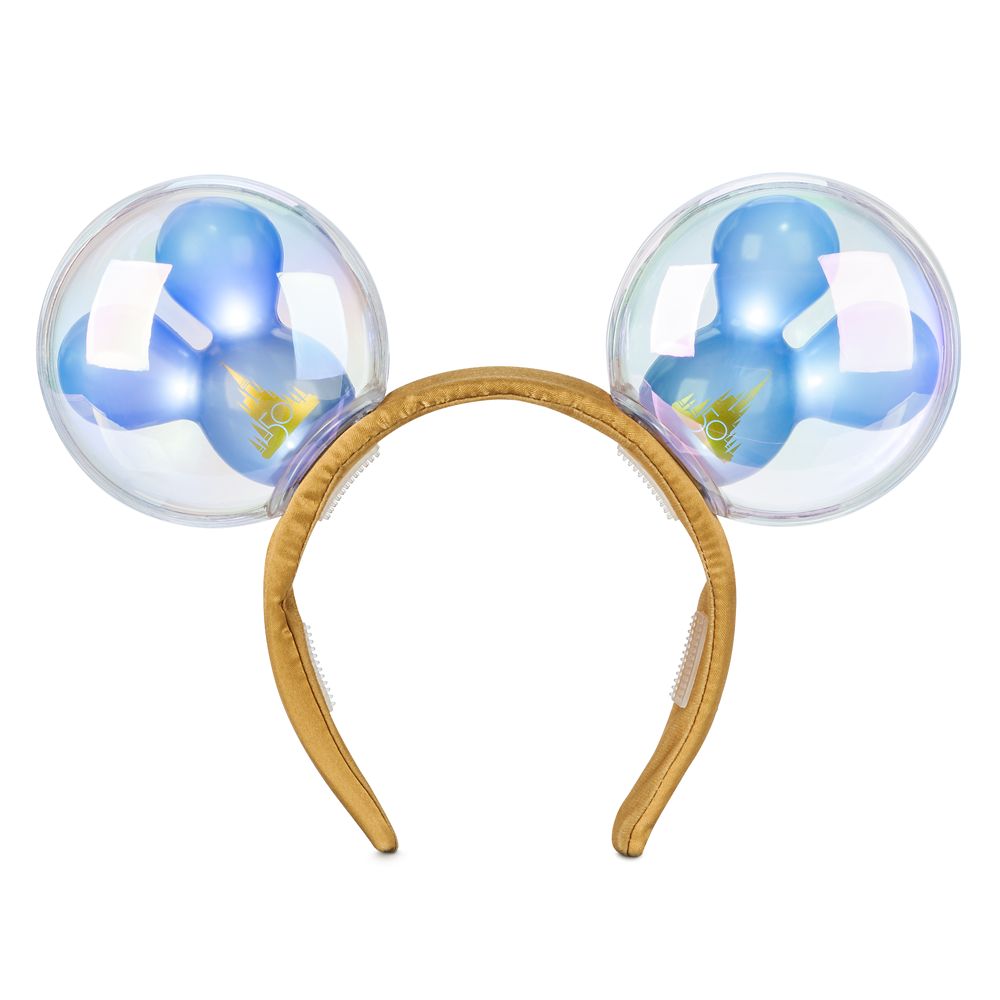 Mickey Mouse Balloon Walt Disney World 50th Anniversary Light-Up Ear Headband for Adults