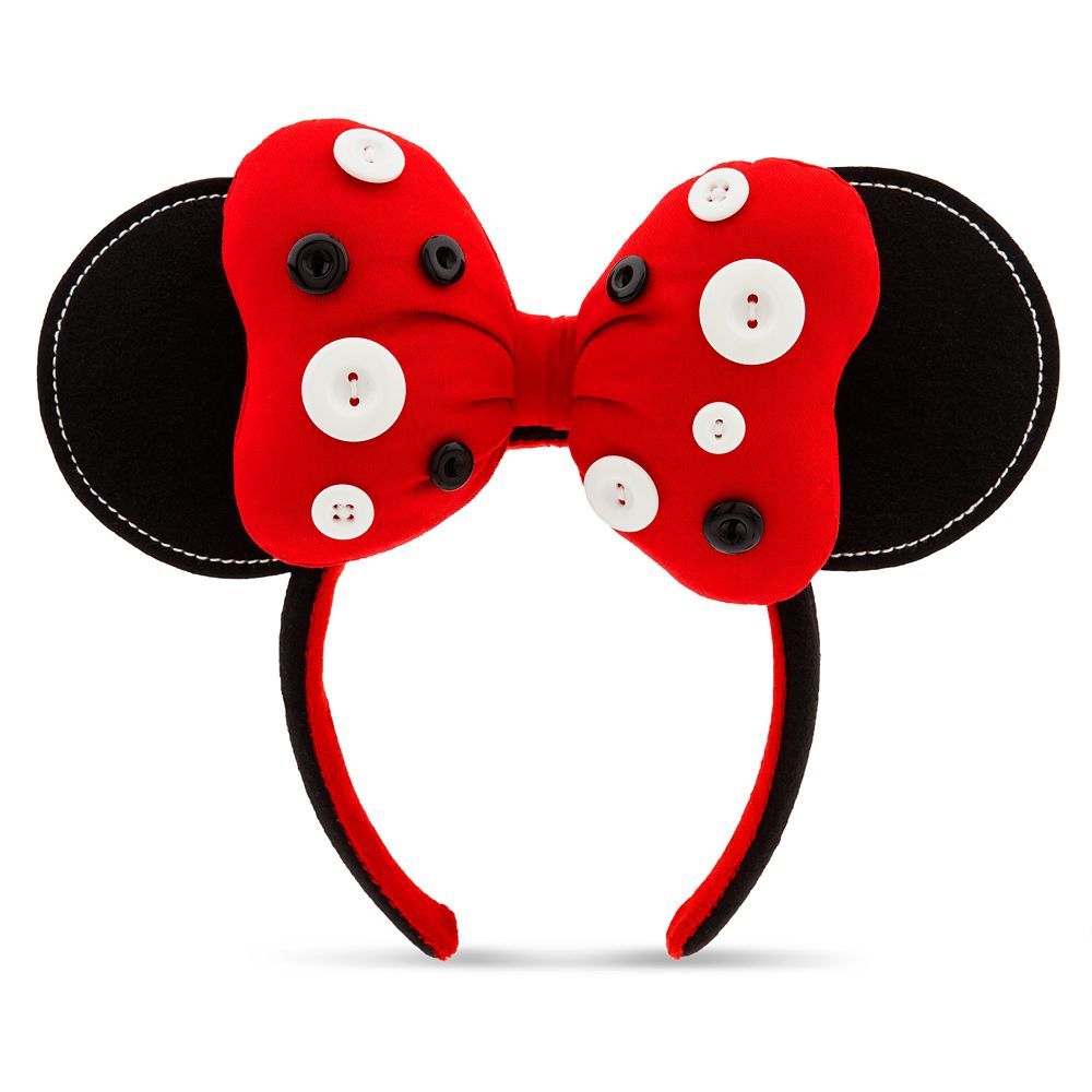 Minnie Mouse Button Bow Ear Headband for Adults now available for purchase