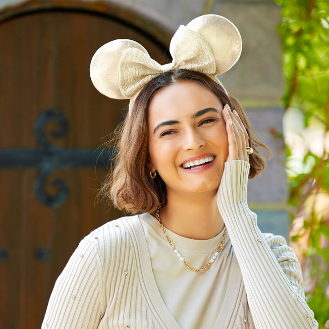 Minnie Mouse Ear Headband for Adults – Almond Pearl