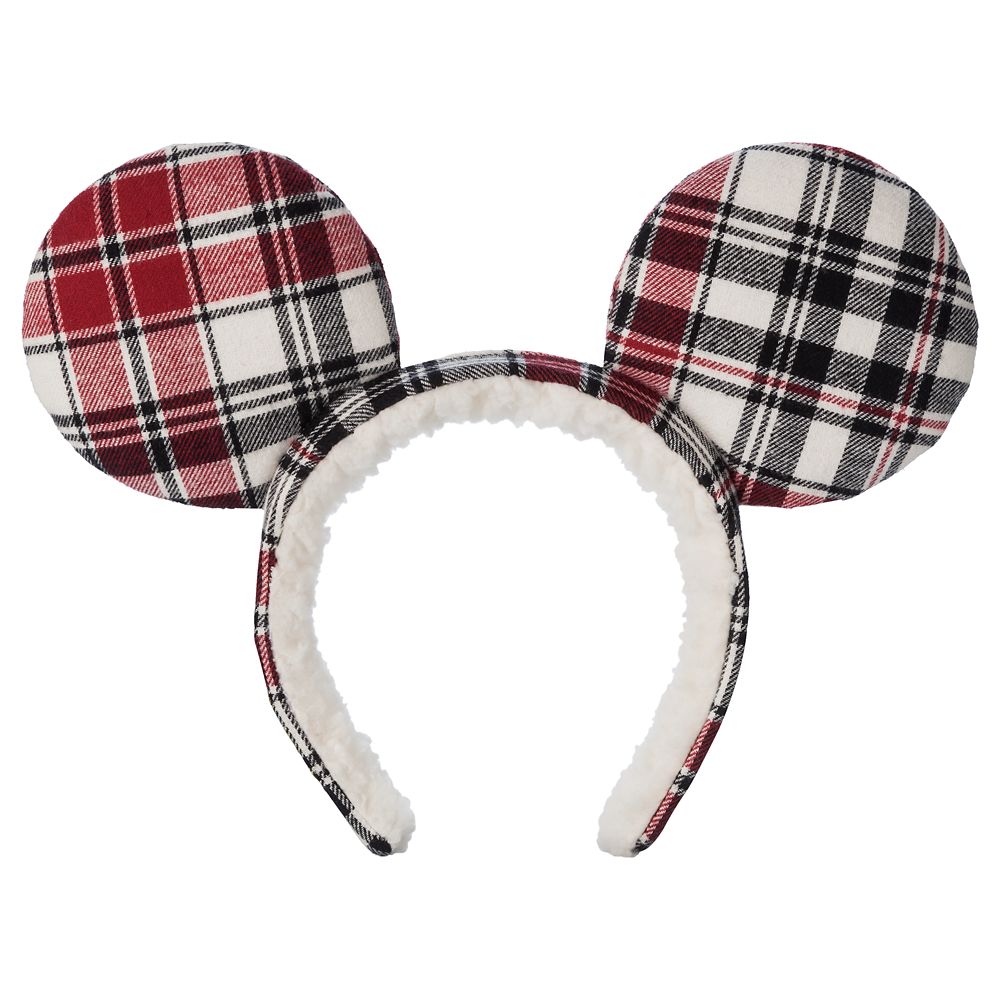 Mickey Mouse Plaid Ear Headband for Adults