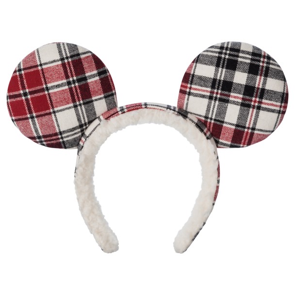 Mickey Mouse Plaid Ear Headband for Adults