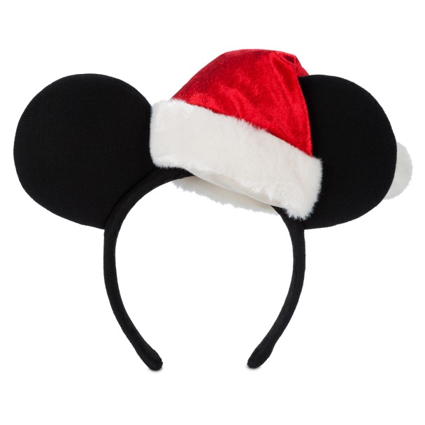 Mickey Mouse Santa Ear Headband for Adults