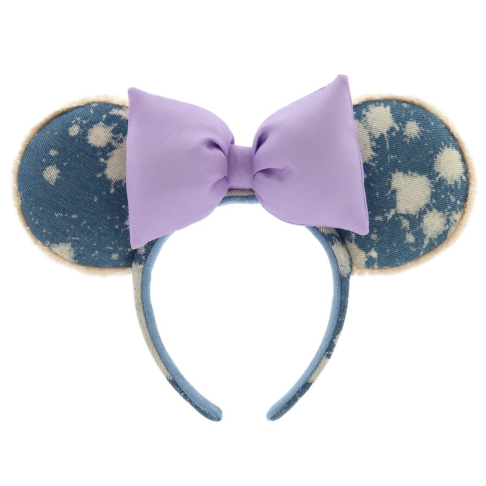 Minnie Mouse Denim Bleach Ear Headband for Adults