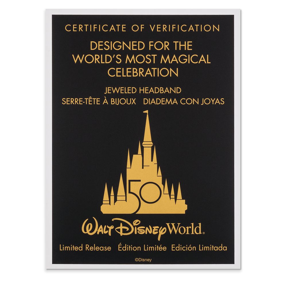 Walt Disney World 50th Anniversary Jeweled Headband for Adults – Limited Release